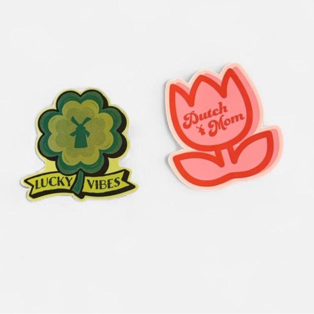 Dutch Bros 2 pack sticker set - Dutch Mom and Lucky Vibes